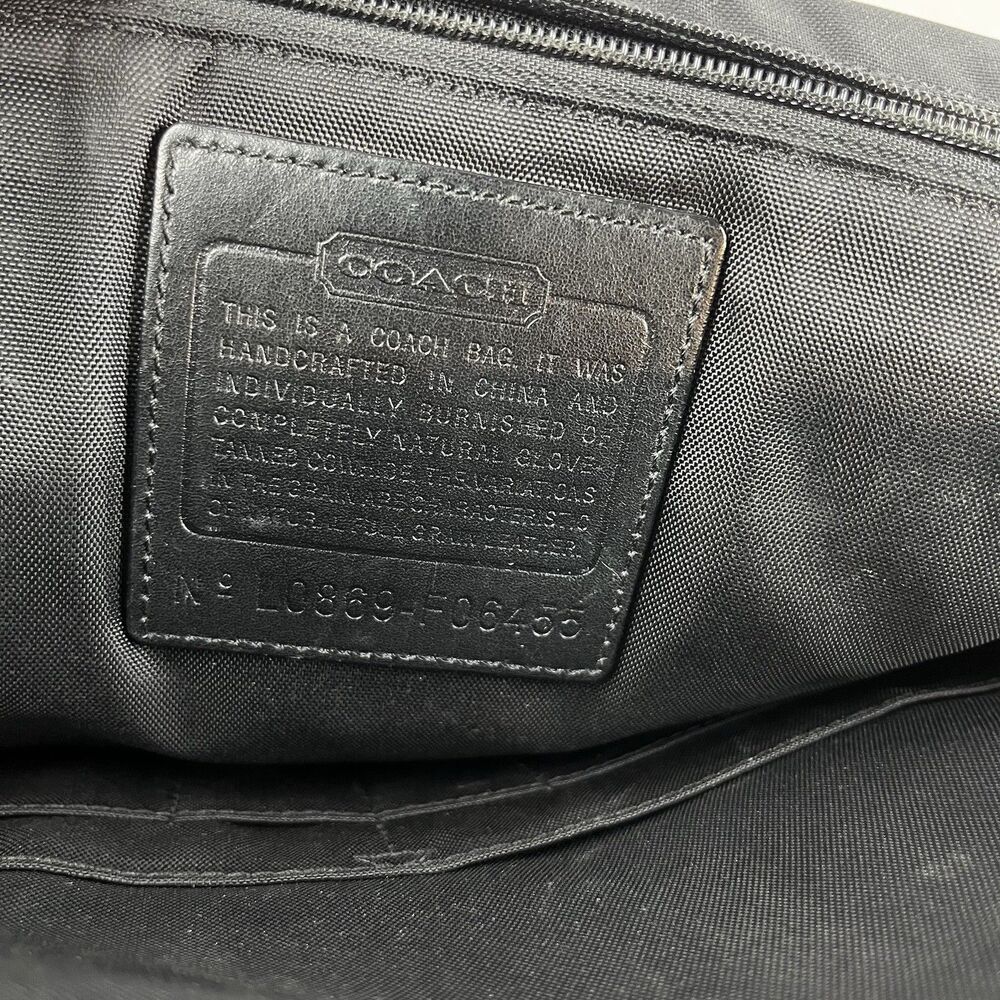 Vintage Coach Messenger Bag Black Leather Executive Thompson Briefcase - Picture 12 of 12